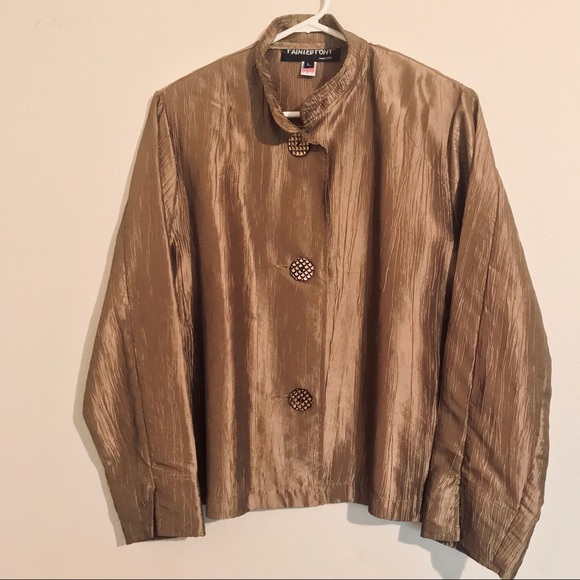 Vintage Painted Pony Elegant Metallic Gold Jacket - Picture 5 of 8